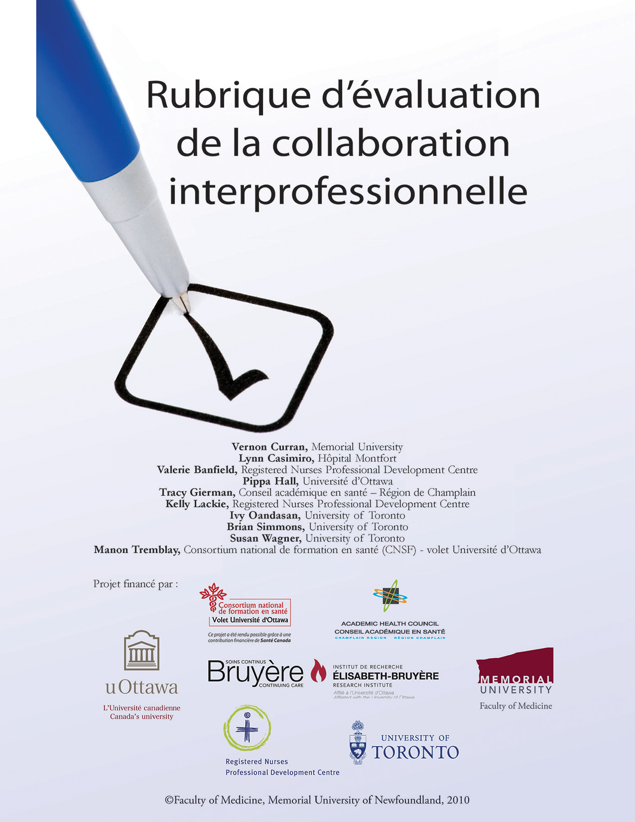 RÉCI – Rubrique d'évaluation de la collaboration interprofessionnelleOutils